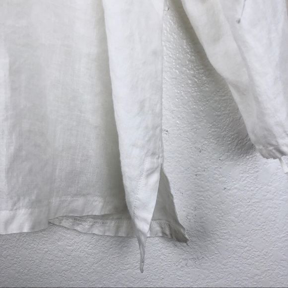 SOLD | Anne Fontaine | White Button Down Linen Top - Picture 5 of 8
